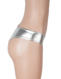 Sexy Women Gold Foil Faux Leather Brief