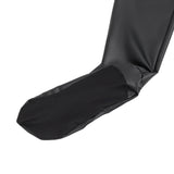 Black Sexy Matte PU Leather Elastic Stockings