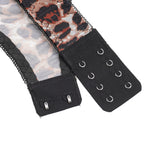 Sexy Leopard Print Strappy Bondage Bodysuit