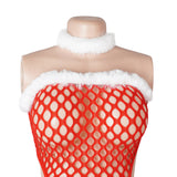 Christmas Sexy Strapless See Through Bodystocking