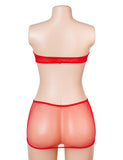Women Christmas Strapless Bodycon Dress