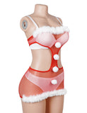 Women Christmas Strapless Bodycon Dress