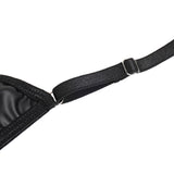 Sexy PU Leather Mesh Black Garter Stockings With Thong