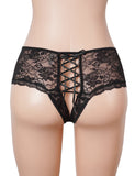 Open Crotch Floral Lace Panty
