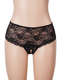Open Crotch Floral Lace Panty