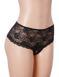 Open Crotch Floral Lace Panty