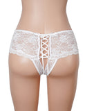 Open Crotch Floral Lace Panty