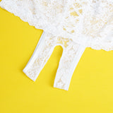Open Crotch Floral Lace Panty