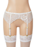 Women Sexy Floral Lace Adjustable Garter Panty
