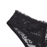 Sexy Open Crotch Lace Panty With Rhinestone Letters
