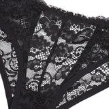 Sexy Open Crotch Lace Panty With Rhinestone Letters