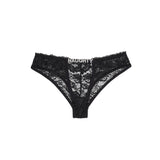 Sexy Open Crotch Lace Panty With Rhinestone Letters