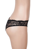 Sexy Open Crotch Lace Panty With Rhinestone Letters