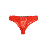 Sexy Open Crotch Lace Panty With Rhinestone Letters