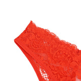 Sexy Open Crotch Lace Panty With Rhinestone Letters