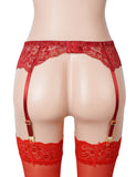 Women Sexy Floral Lace Adjustable Garter Panty