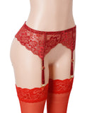 Women Sexy Floral Lace Adjustable Garter Panty