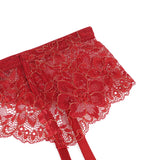 Women Sexy Floral Lace Adjustable Garter Panty