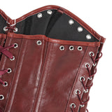 10 Pieces Bones Strapless Metal Eyelets PU Faux Leather Corset