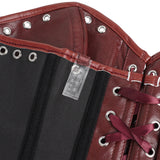 10 Pieces Bones Strapless Metal Eyelets PU Faux Leather Corset