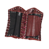 10 Pieces Bones Strapless Metal Eyelets PU Faux Leather Corset