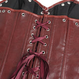 10 Pieces Bones Strapless Metal Eyelets PU Faux Leather Corset