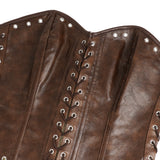 10 Pieces Bones Strapless Metal Eyelets PU Faux Leather Corset