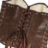 10 Pieces Bones Strapless Metal Eyelets PU Faux Leather Corset