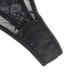 Lace Long Sleeves Deep V Plunge Slit Lingerie Dress