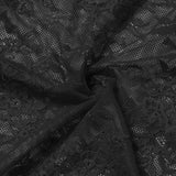 Lace Long Sleeves Deep V Plunge Slit Lingerie Dress