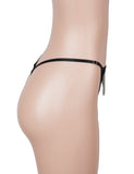 Sheer Mesh Women Crotchless Panty with Fringe Chains