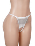Sheer Mesh Women Crotchless Panty with Fringe Chains