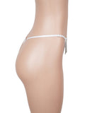Sheer Mesh Women Crotchless Panty with Fringe Chains