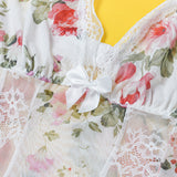 Sexy Egypt Mesh Lace Long Split Nightgown