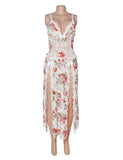 Sexy Egypt Mesh Lace Long Split Nightgown