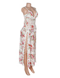 Sexy Egypt Mesh Lace Long Split Nightgown