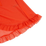 Sexy Mesh And Ribbon-Accented Strapless Nightgown