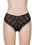 Women Sexy Lace Cutout Panty With Rhinestone Crisscross Straps