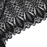 Women Sexy Lace Cutout Panty With Rhinestone Crisscross Straps