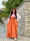 Women's summer abaya with wide sleeves