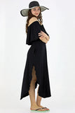 Ocean Whisper Off-Shoulder Dress