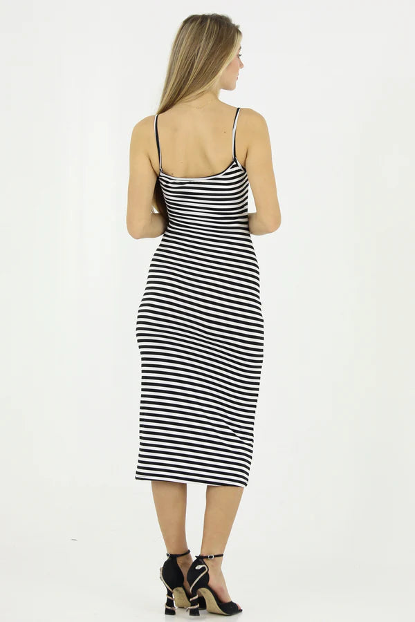 Nautical Stripes Midi Dress
