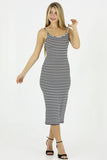 Nautical Stripes Midi Dress