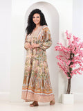 Women's floral summer abaya