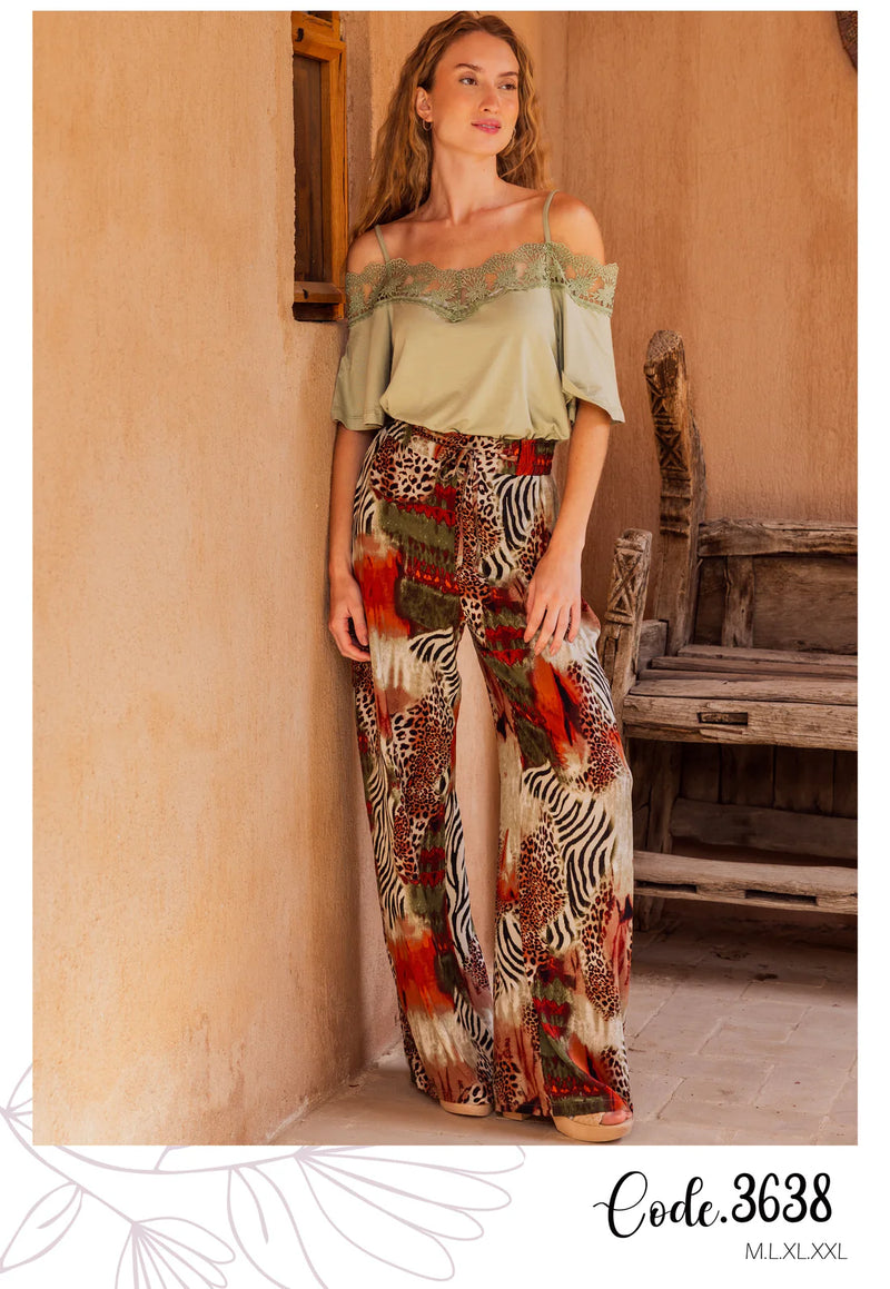 Off-shoulder pajamas with strap