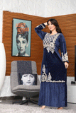 Women's floral winter abaya