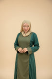 Women's abaya, striped linen fabric