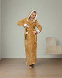 Long robe made of soft polar material