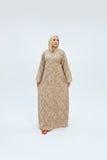 Women's abaya, embroidered with linen material