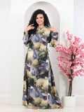 Women's summer floral abaya